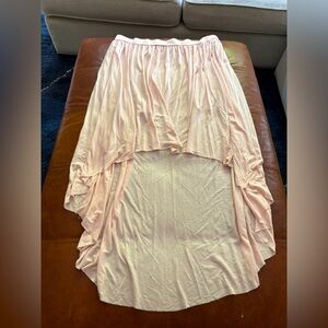 Elegant Pink High-Low Skirt